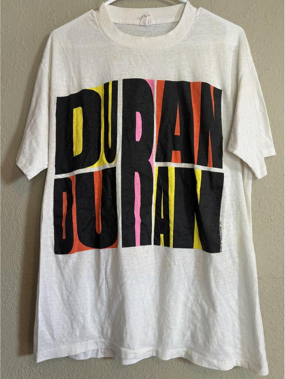 Vintage Duran Duran Graphic Band T-Shirt White Handtex Made in USA